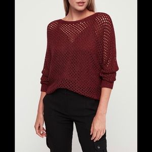Express Open Stitch Dolman Long Sleeve Sweater